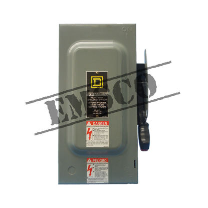Picture of Square D 100 Amp 600 Volt Non-Fusible Safety Switch R&G