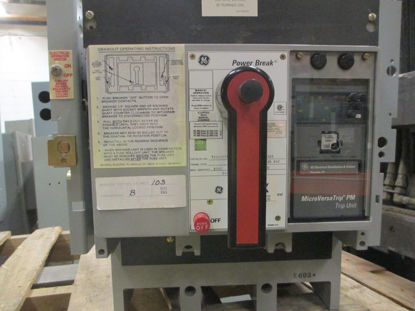 Picture of TC2020TTHE1R GE Power Break Breaker 2000 Amp 600 VAC W/Auxiliaries and Shunt E/O D/O