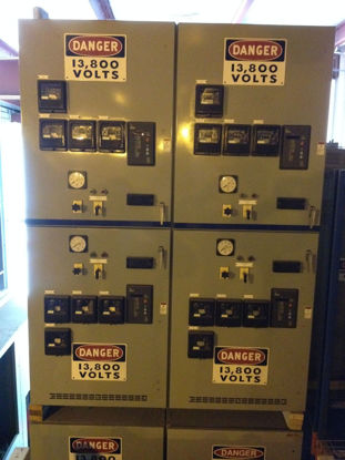 Picture of Westinghouse 15KV MLO 150-VCP-W-750 Circuit Breaker Lineup - 6 Sections W/ 10 1200A CB's R&G
