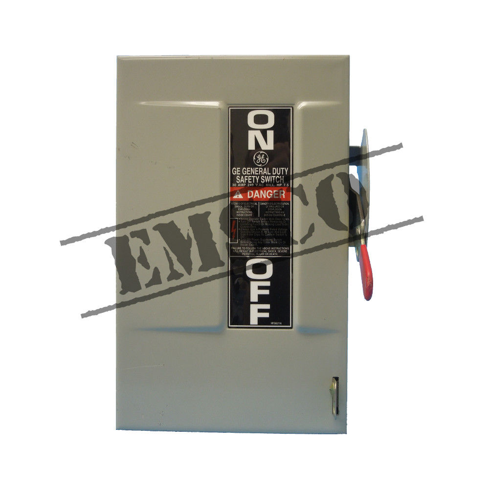 Picture of General Electric 30 Amp 240 Volt Non-Fusible Safety Switch R&G