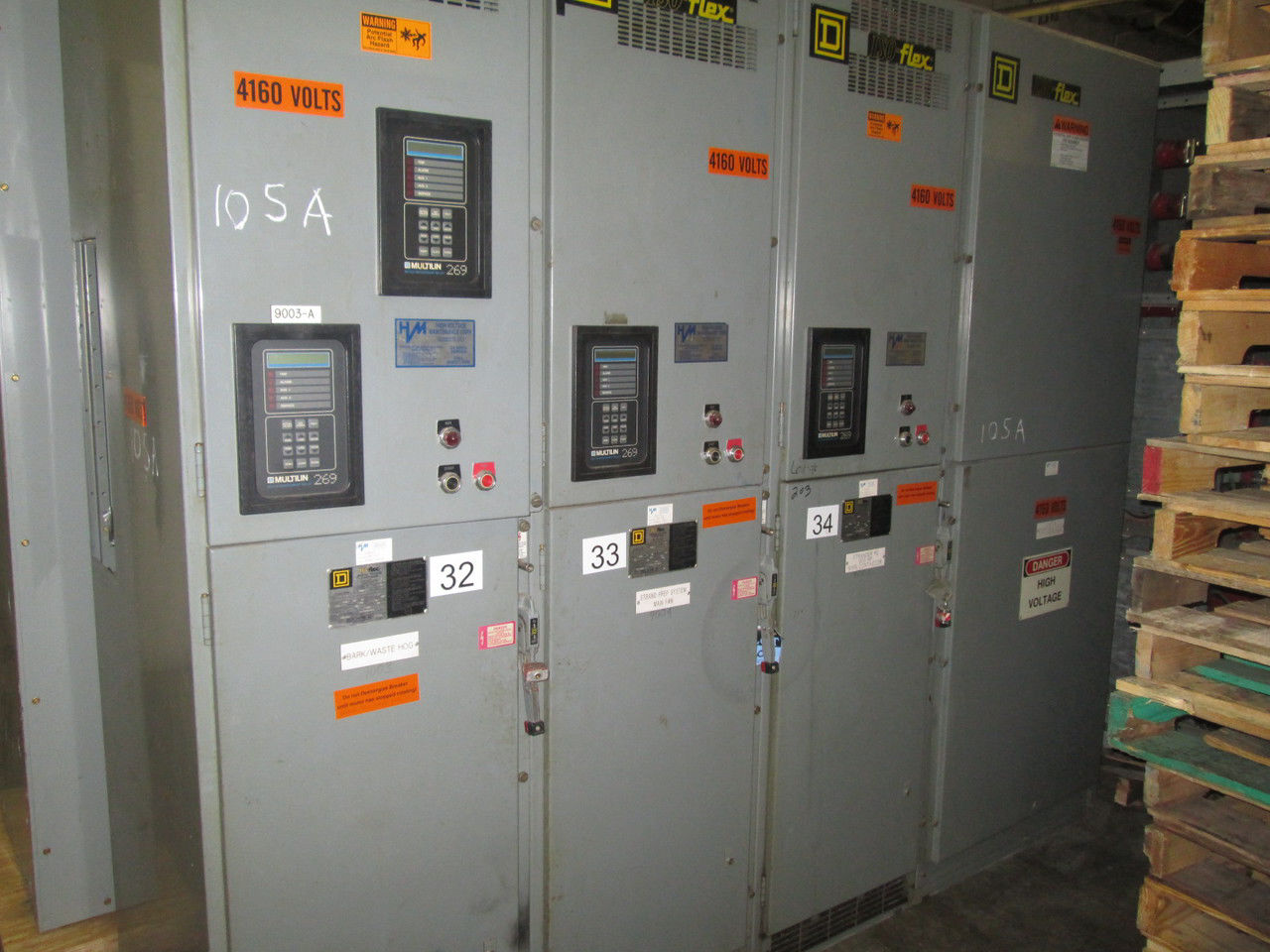 Picture of Square D Iso-Flex Medium Voltage Controller Model 3 type CG42 4160V Line-up R&G