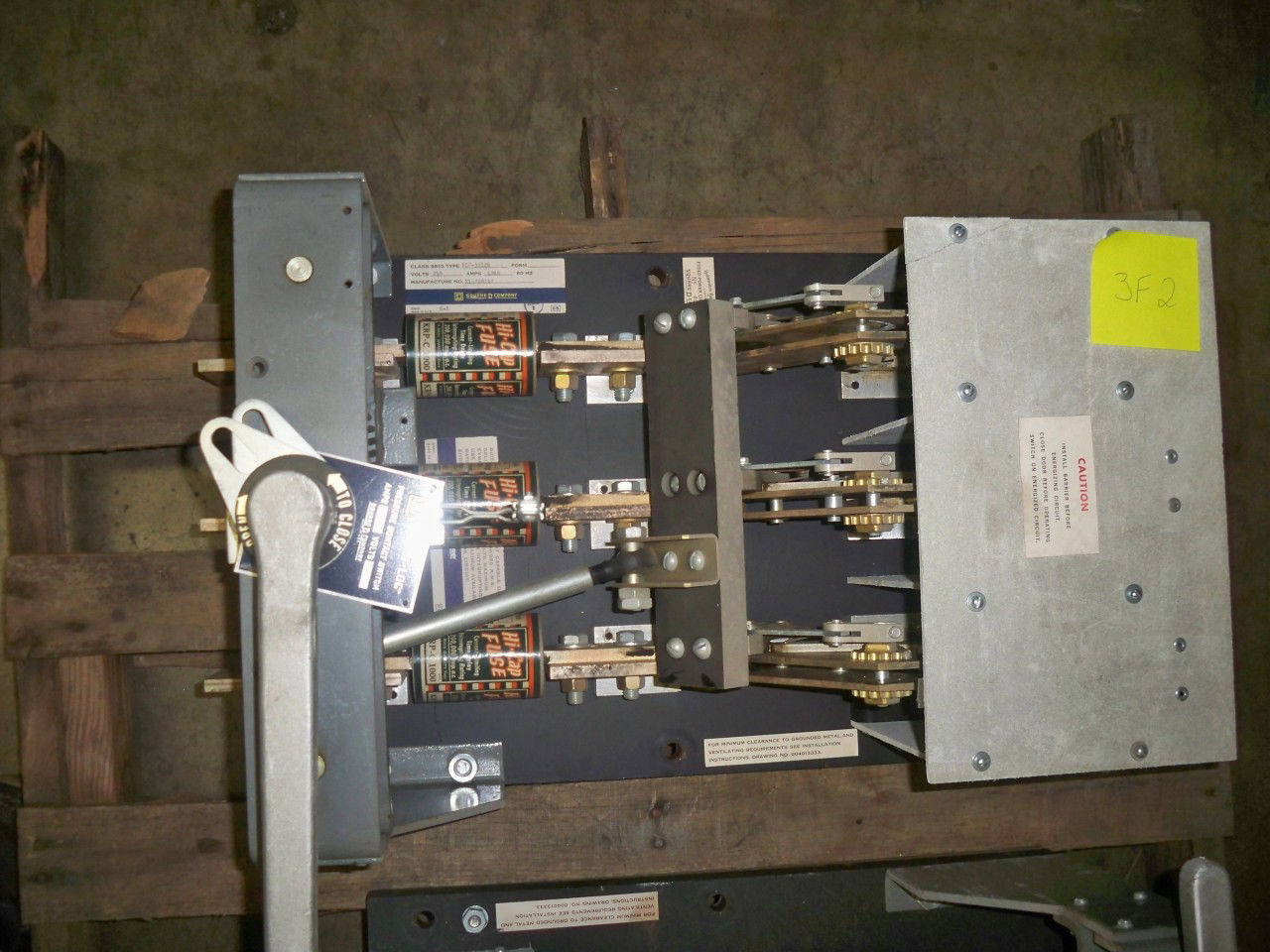 Picture of Square D Pressure Contact Switch BLO32120 | 1200 Amp 240 Volt | Black Back Plate