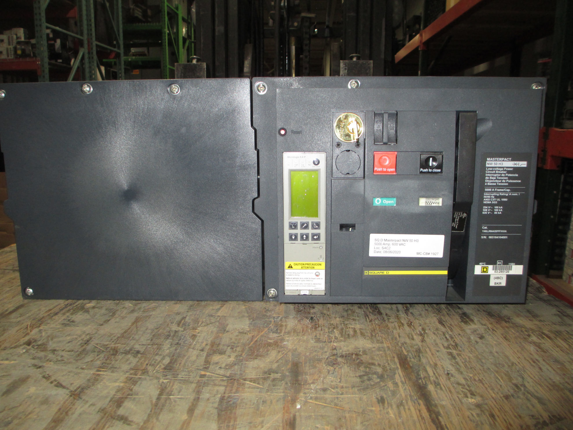 Picture of Square D MasterPact NW50H3 Circuit Breaker 5000 Amp 600 Volt AC E/O D/O