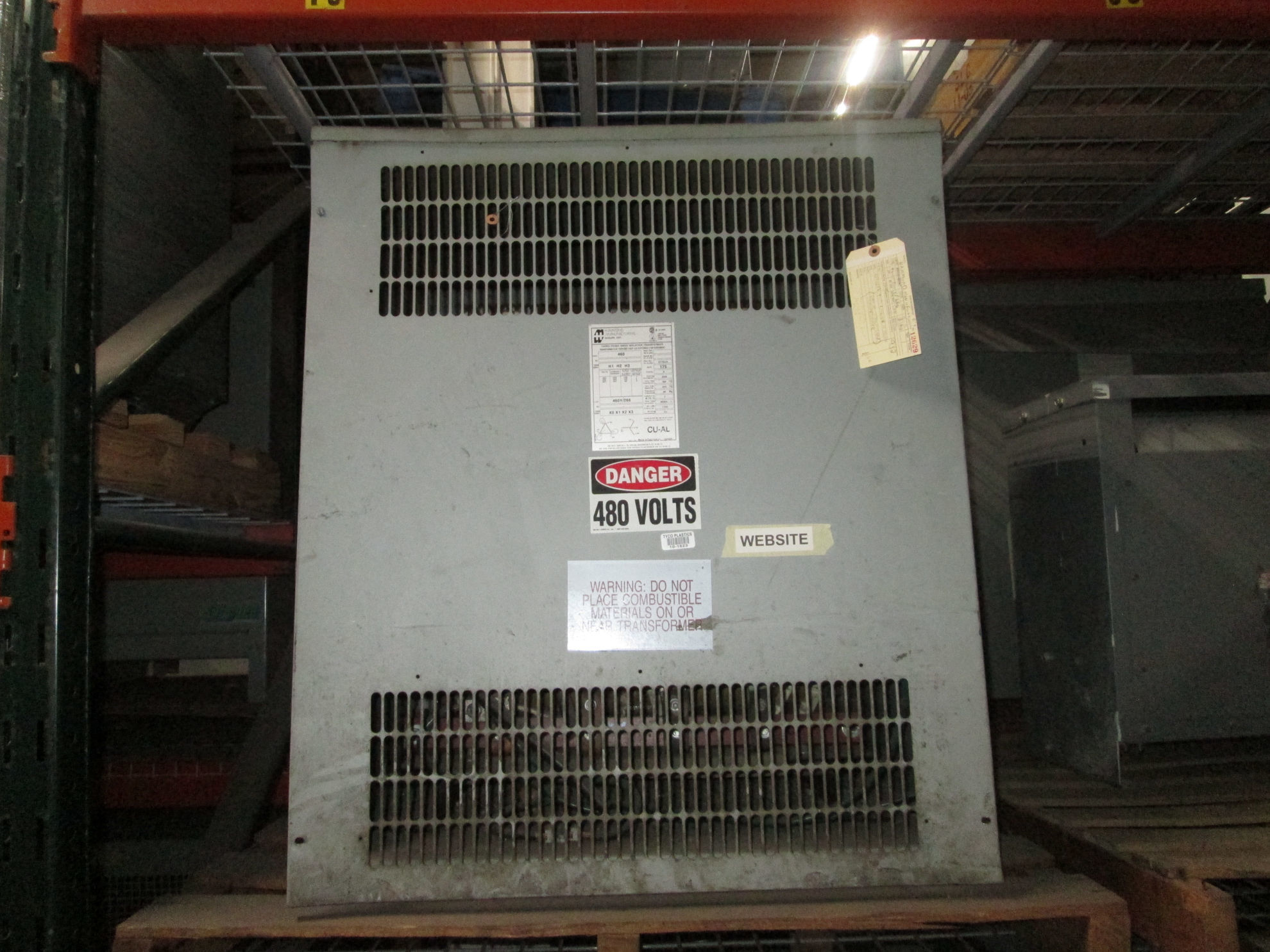 Picture of Hammond Low Voltage Dry Type Transformer | 175 KVA 460-460Y/266 Volt | 3 Phase NEMA 1 R&G