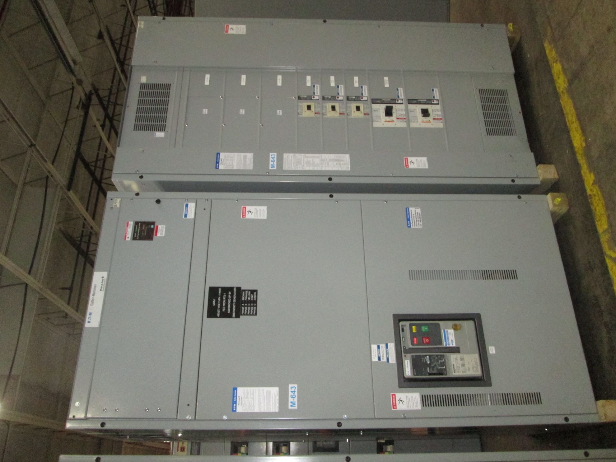 Picture of Cutler-Hammer Pow-R-Line Switchboard MDSC4N Main Breaker 4000 Amp 480Y/277 Volt 3 Ph 4 W NEMA 1 R&G