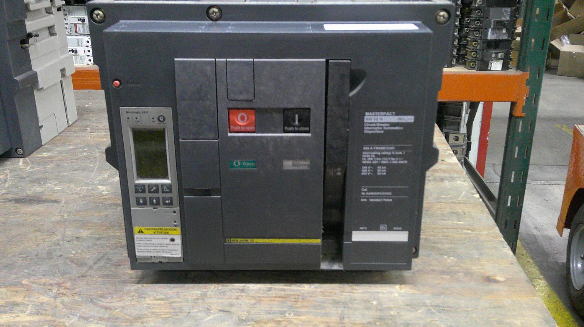 Picture of Square D MasterPact NW08N Circuit Breaker 800 Amp 600 Volt AC M/O D/O