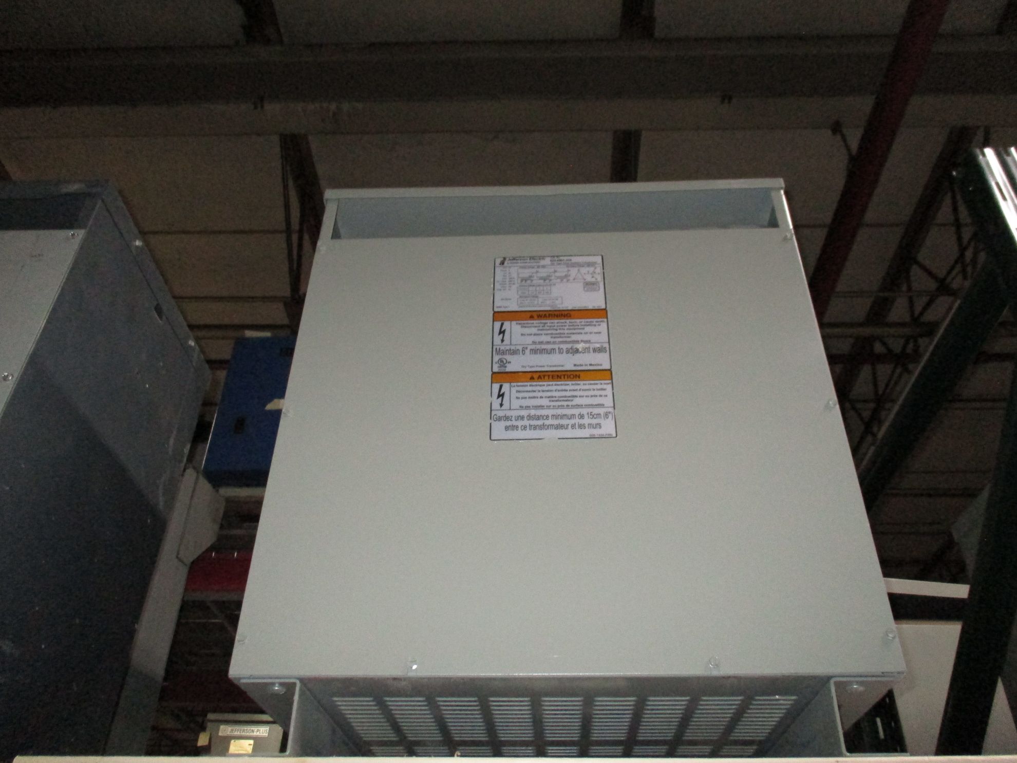 Picture of Jefferson 75 KVA 208-480Y/277 Volt 3 Phase Low Voltage Dry Type Transformer R&G
