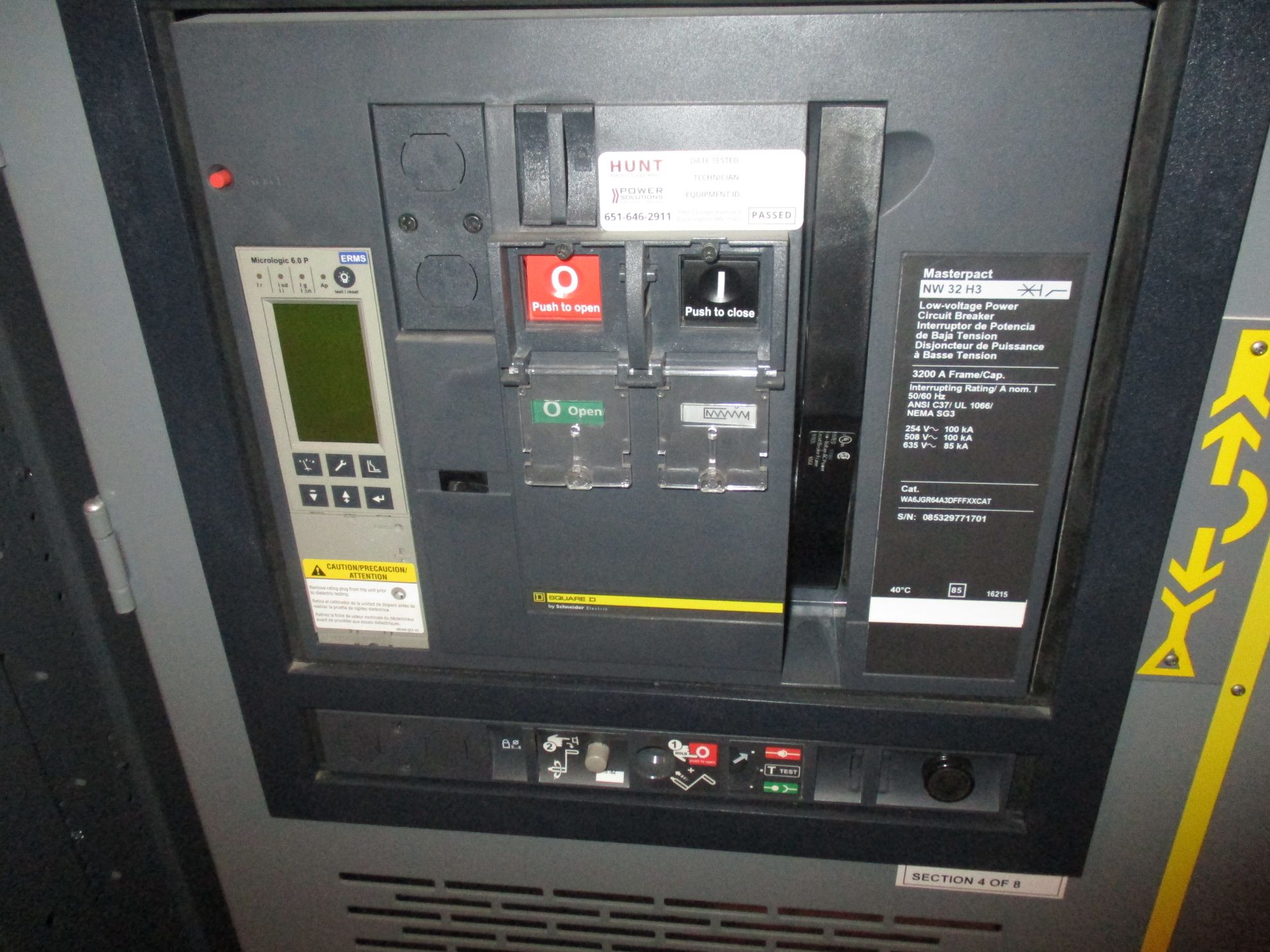 Square D Power-Zone Switchboard NW32H3 | 3200 Amp Main-Tie | 480V 3 ...