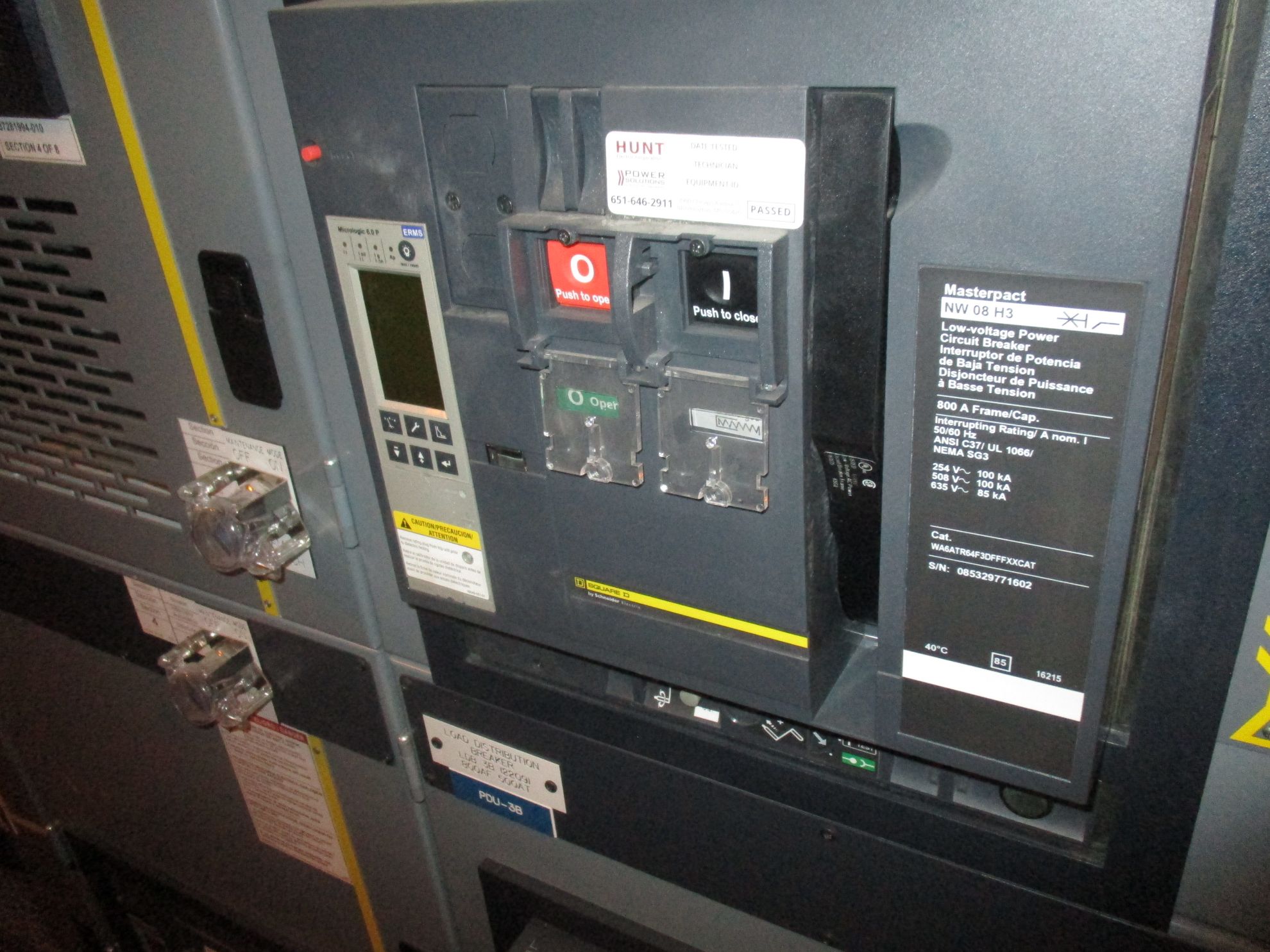 Square D Power-Zone Switchboard NW32H3 | 3200 Amp Main-Tie | 480V 3 ...