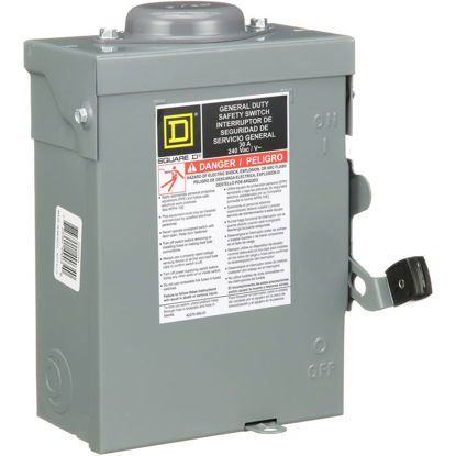 Picture of Square D 30 Amp 240 Volt Fusible Safety Switch R&G