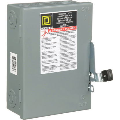 Picture of Square D 60 Amp 240 Volt Non-Fusible Safety Switch R&G