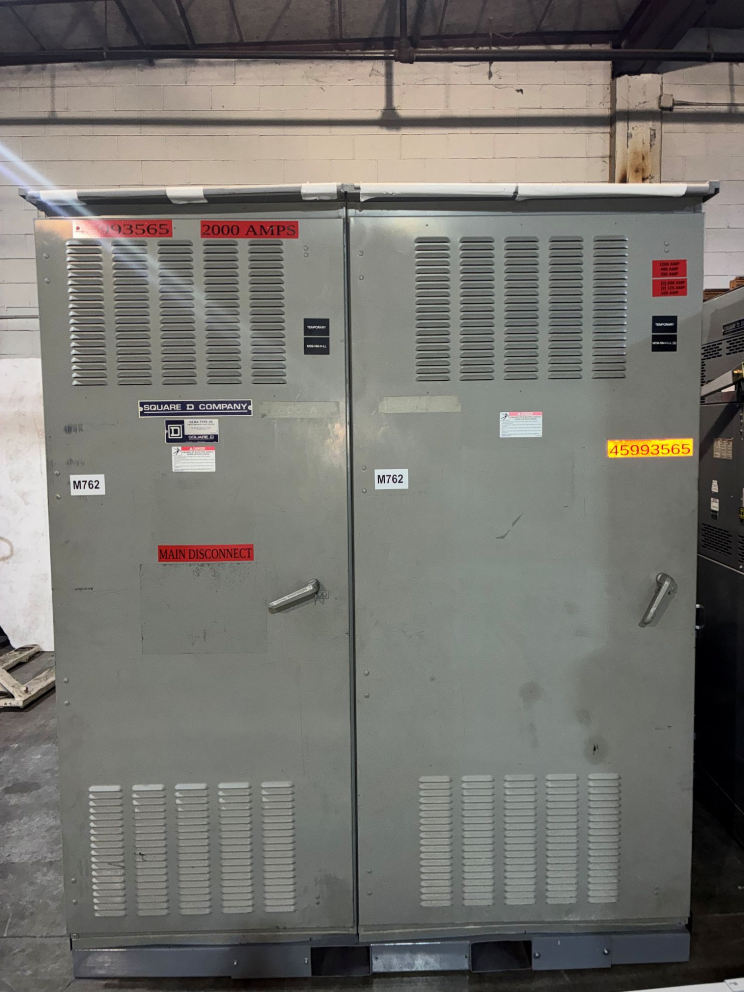 Picture of Square D Power Style Switchboard RJF36200U44A | 2000 Amp Main Breaker | 480Y/277V 3-Phase 4-Wire | NEMA 3R R&G
