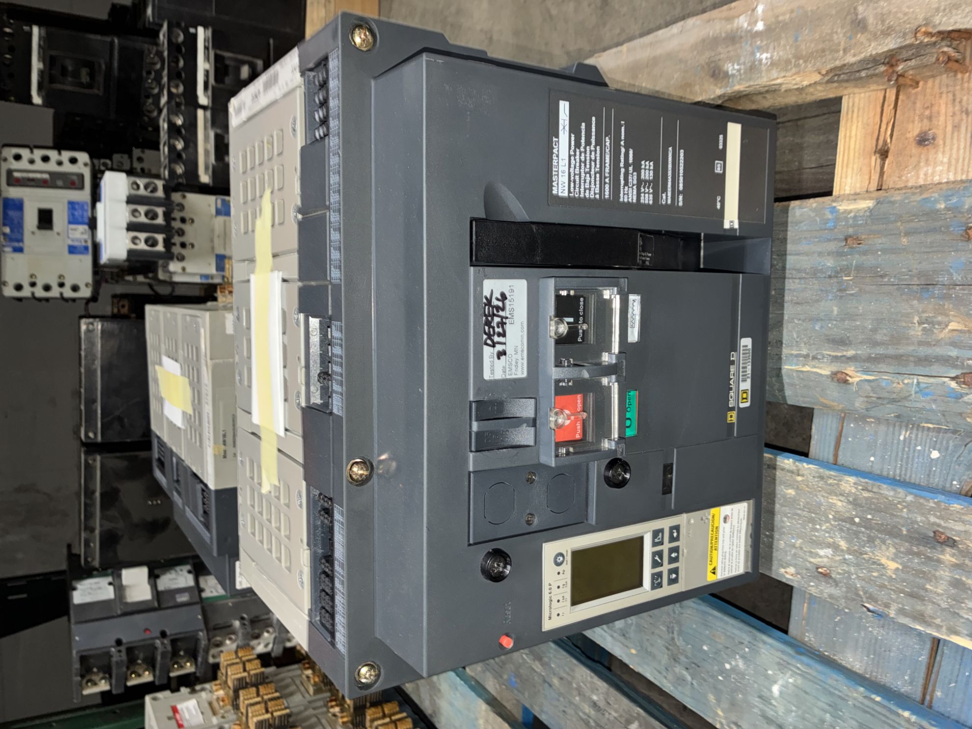 Picture of Square D MasterPact NW16L1 Circuit Breaker 1600 Amp 600 Volt AC M/O D/O