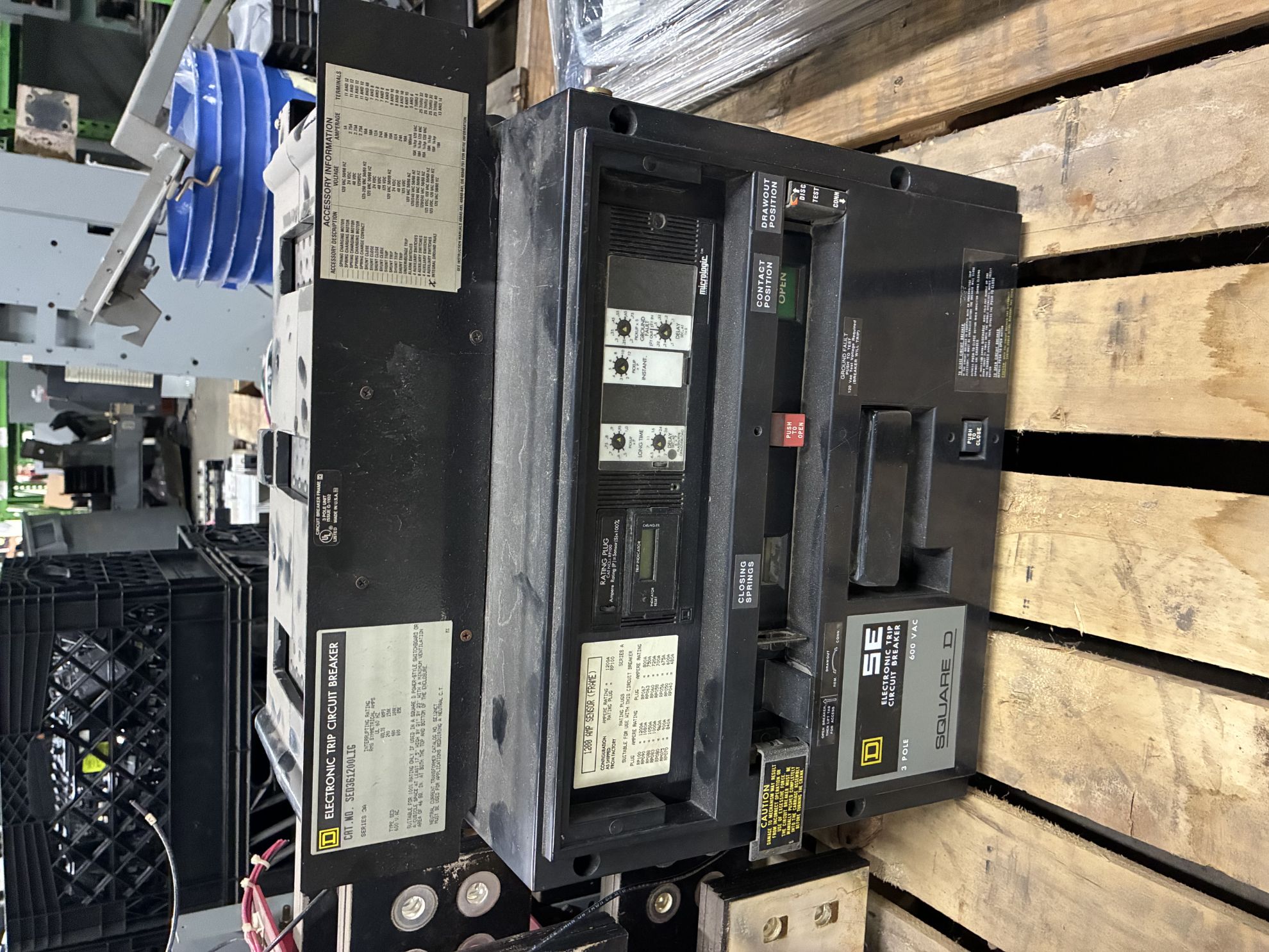 Picture of Square D SED361200LIG Circuit Breaker 1200 Amp 600 Volt AC M/O D/O