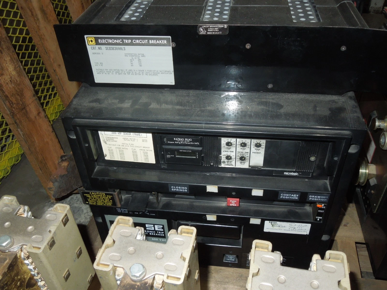Picture of Square D SED363000LS Circuit Breaker 3000 Amp 600 VAC M/O D/O