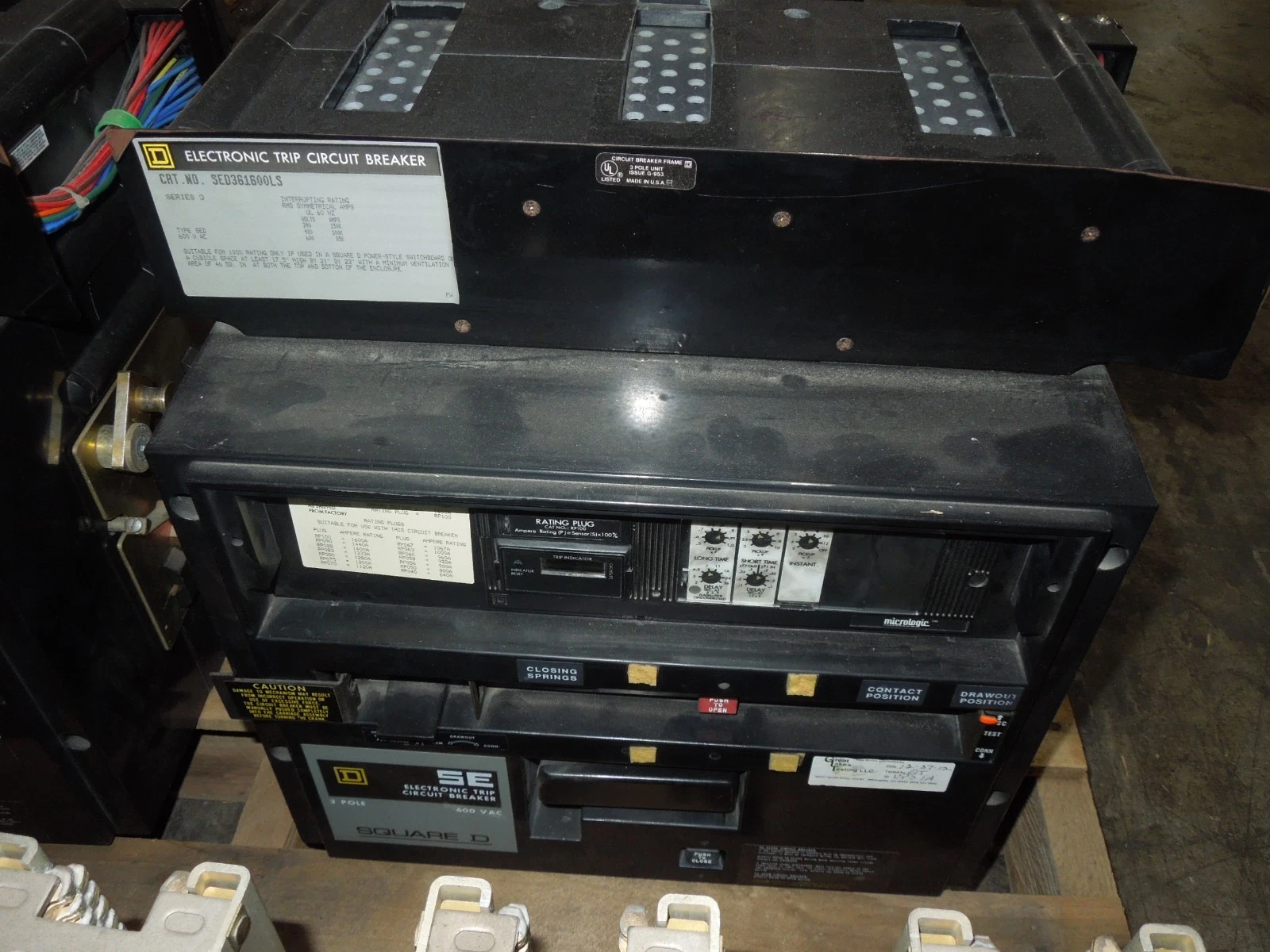 Picture of Square D SED361600LS Circuit Breaker 1600 Amp 600 VAC M/O D/O
