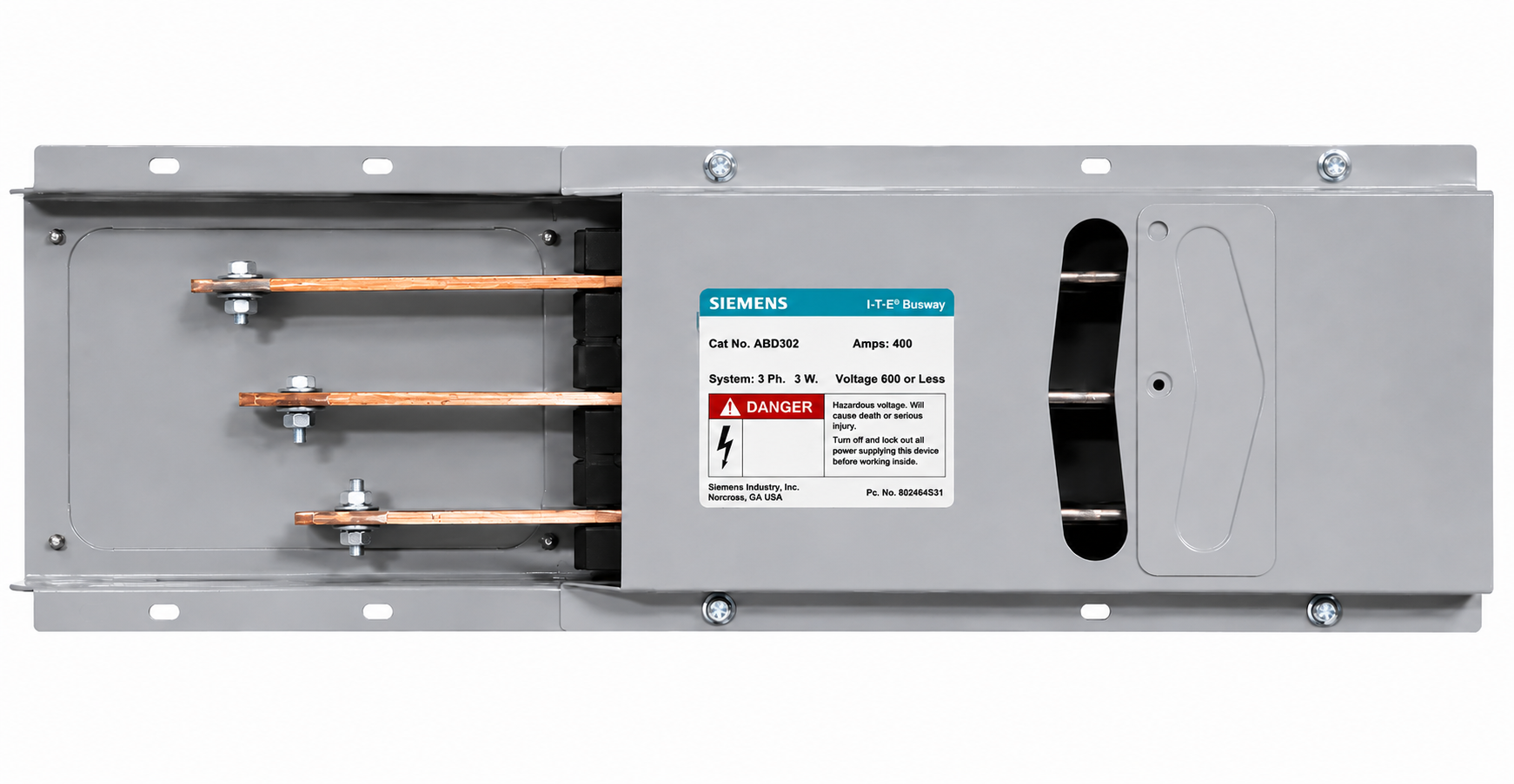 Picture of ITE Bulldog Bus Duct BDP316 | 1600 Amp 600 Volt | 3 Phase 3 Wire R&G