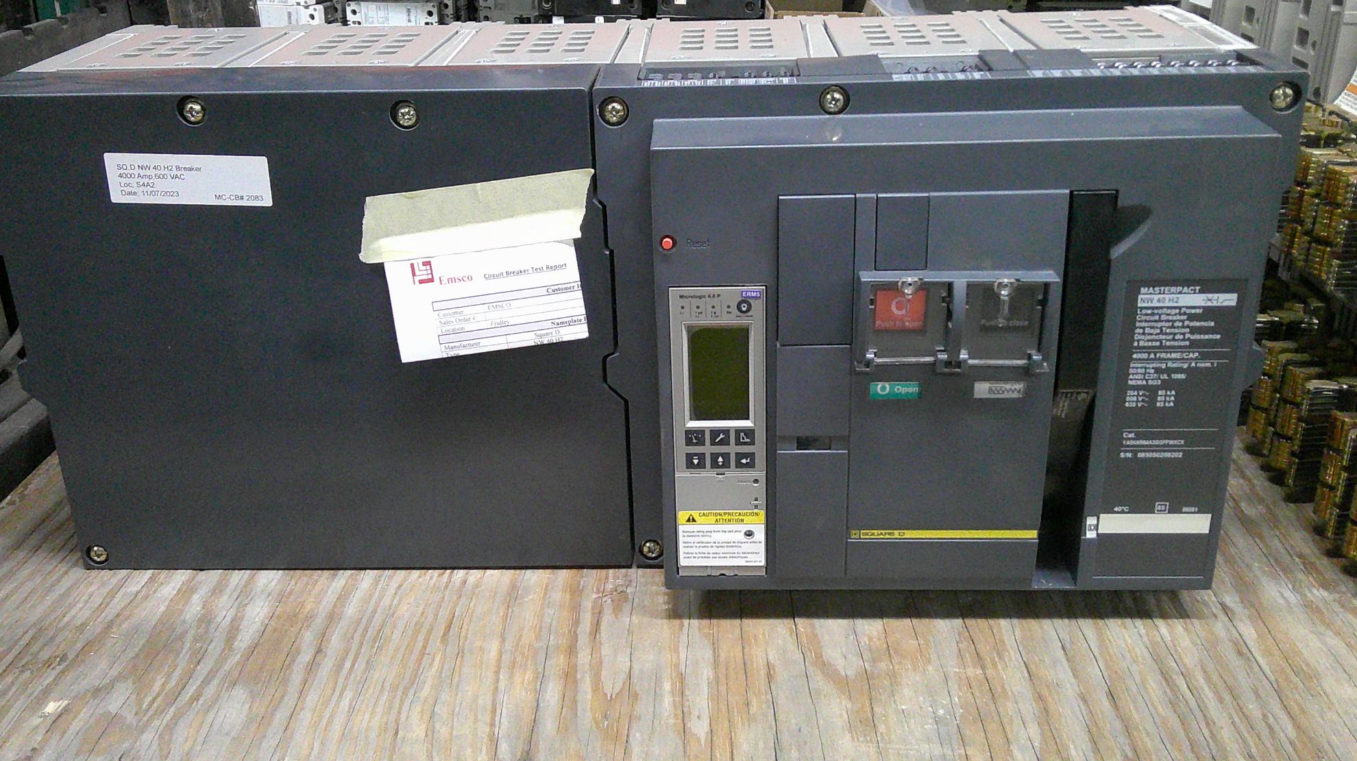 Picture of Square D MasterPact NW40H2 Circuit Breaker 4000 Amp 600 Volt AC E/O D/O